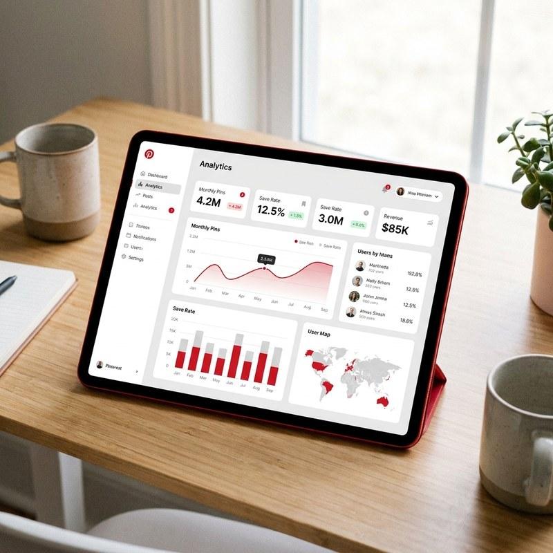 Analytics dashboard with charts